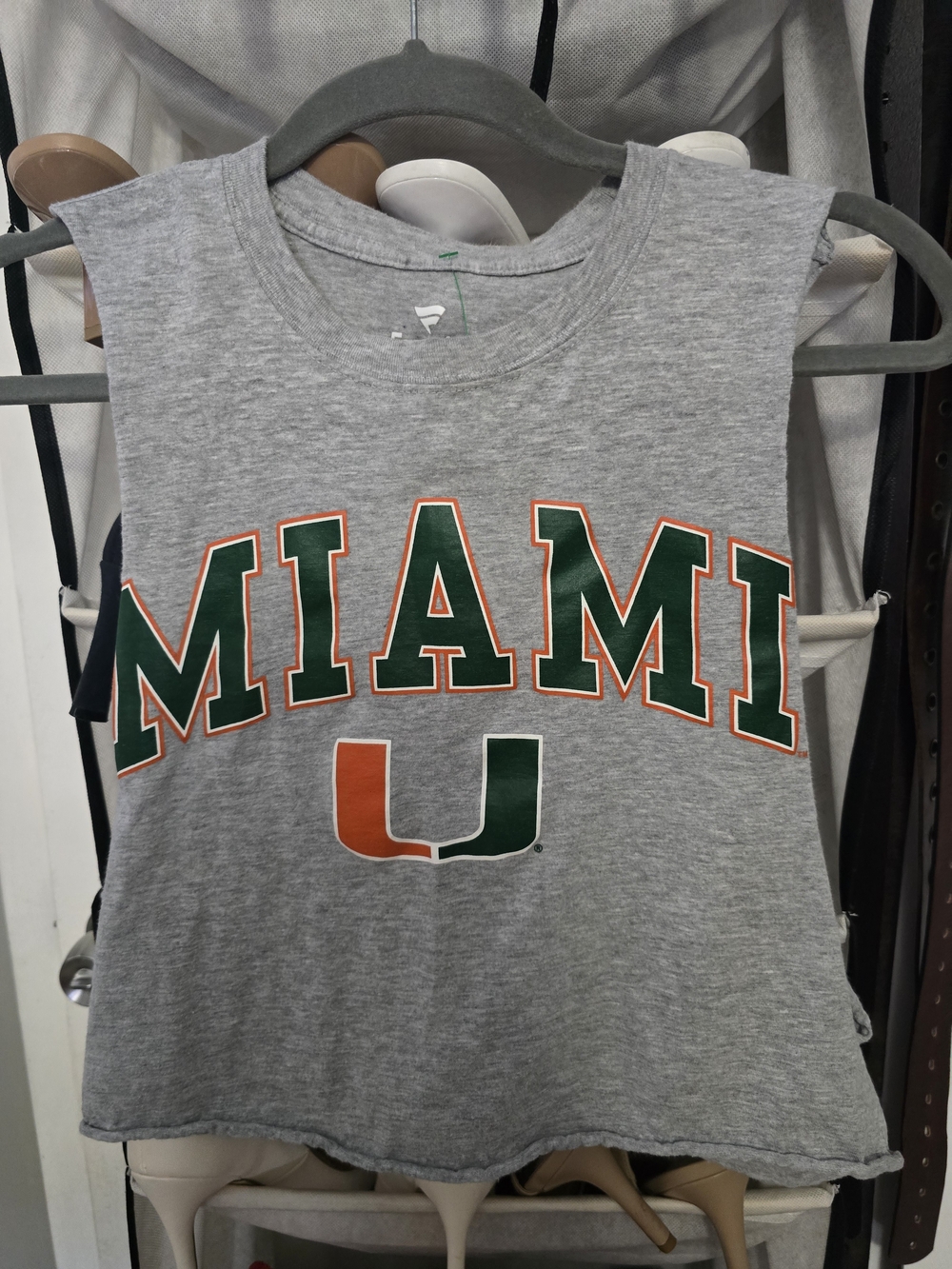 Fanatics Gray Miami Graphic Tank with Green & Orange
